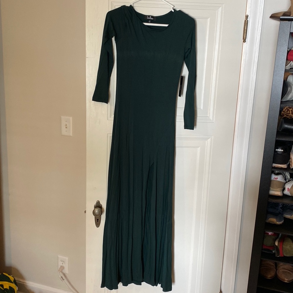 Lulus forest green fitted dress, new with tag